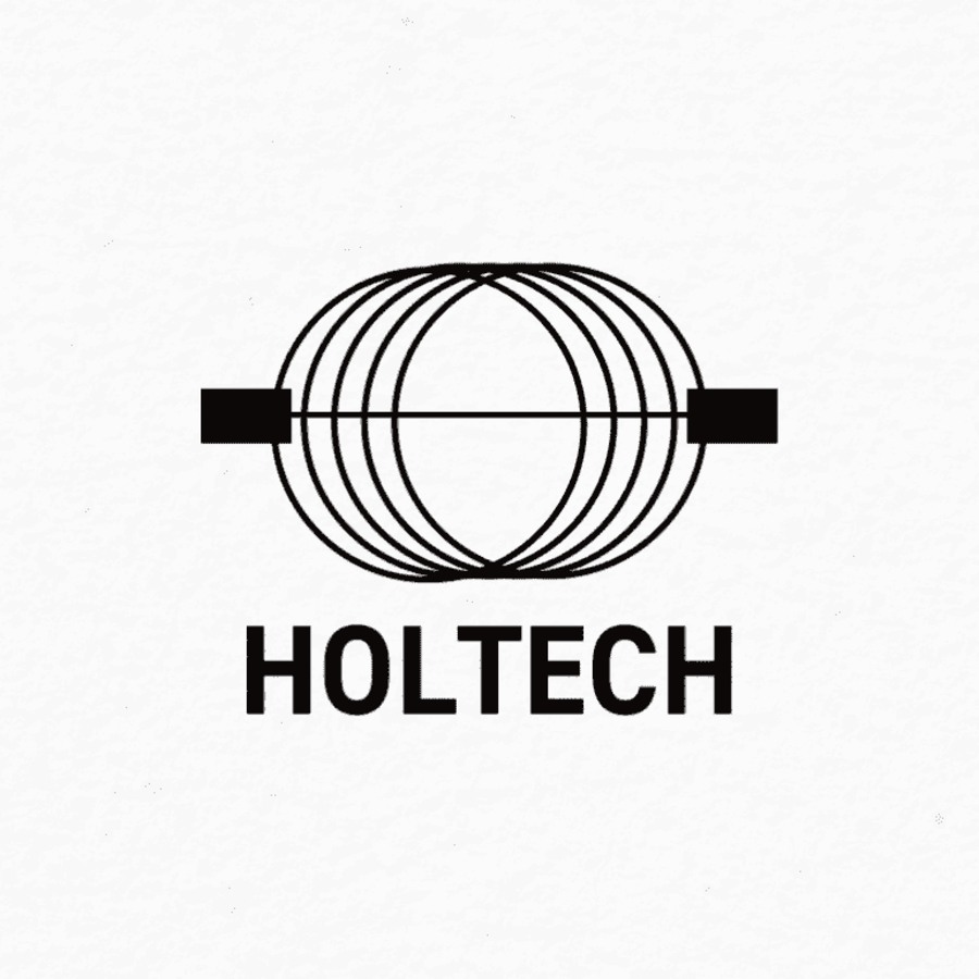 HOLTECHのロゴ（モノクロ版）