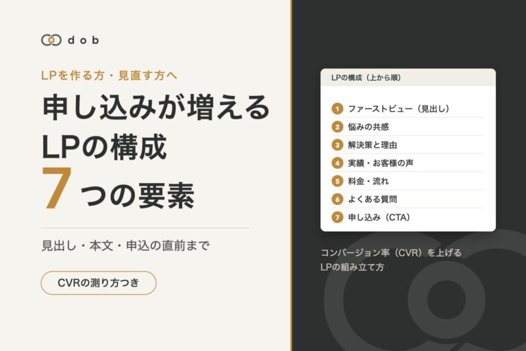 コンバージョン率を上げるLPの構成7つの要素